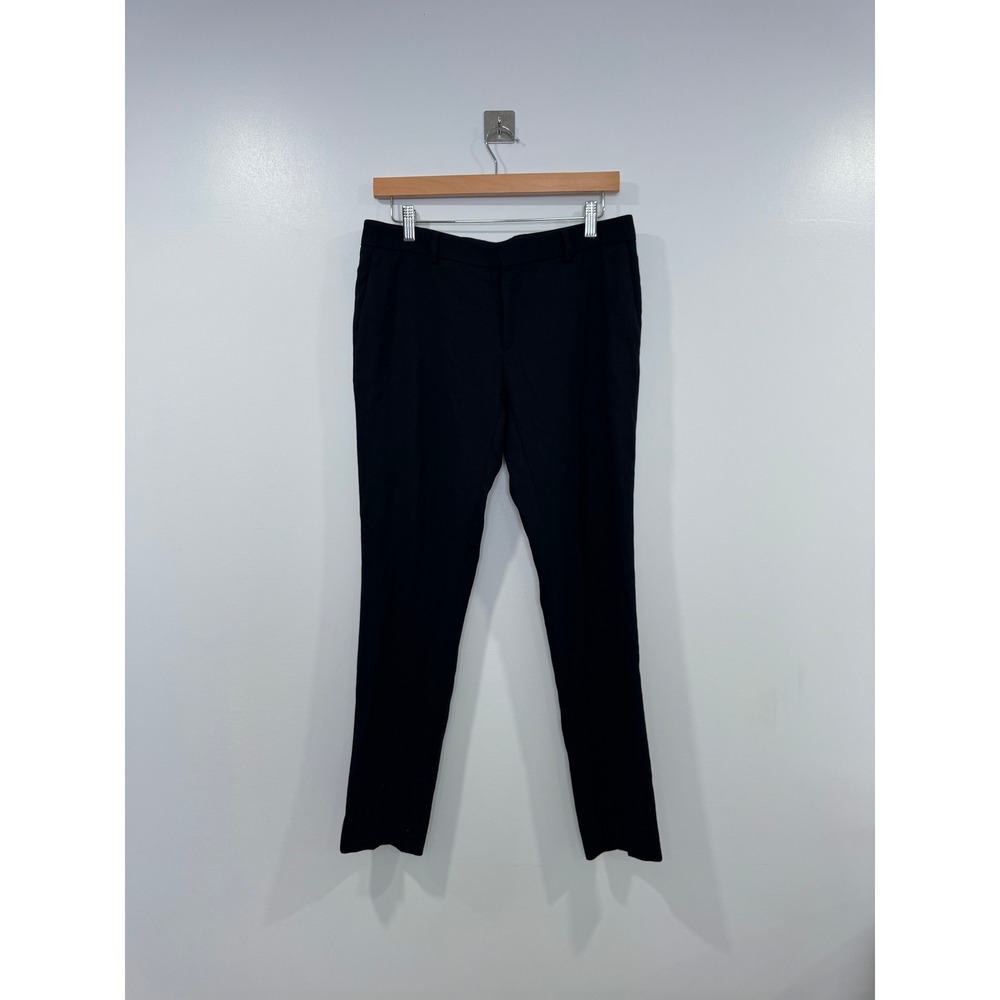 Saint Laurent Women Black Wool Tailored Trouser Pants Size 10